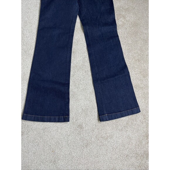 NWOT Ann Taylor Dark Blue Deep Pockets Flare Leg Denim Jeans Size 8 32x33” - Picture 8 of 14